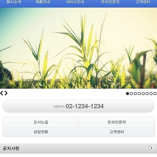 홍보형 모바일웹  HANA_03 ver1.0 